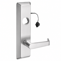 Accentra AU691F fail secure electrified lever trim for panic device, 630/US32D stainless steel, with cylinder hole