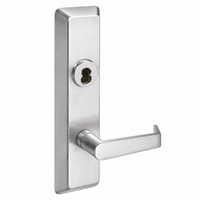 Accentra AU691F fail secure electrified lever trim with SFIC keyway, 630/US32D stainless steel finish for panic device