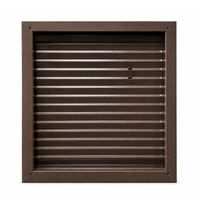 Air Louvers 1900A Fire-Rated Louver with Fusible Link Adjustable Z-Blade, CRS Mineral Bronze