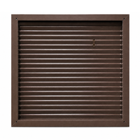 Air Louvers 1900A Fire-Rated Louver with Fusible Link Adjustable Z-Blade, CRS Mineral Bronze