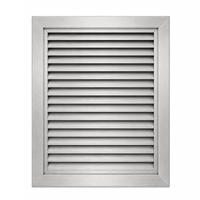 Air Louvers 800A1-SS Metal Door Louver with Inverted "Y" Blades Self-attaching, 20 gauge stainless steel, #4 finish