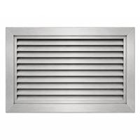 Air Louvers 800A1-SS Metal Door Louver with Inverted "Y" Blades Self-attaching, 20 gauge stainless steel, #4 finish
