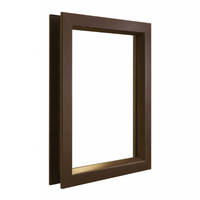 Air Louvers VLFEZ Beveled Vision Lite For 3/16'' to 1/4'' Glass, Self-Attaching, Bronze Material