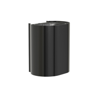Bradley 3B1-1136-BB Elvari surface-mounted large-capacity waste receptacle, black finish