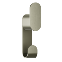 Bradley 9B1-110200-BN Elvari double robe hook, brushed nickel finish with rounded rectangular hooks