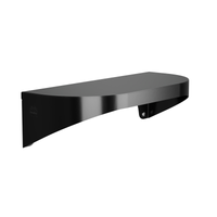 Bradley 7B2-0051200 Elvari Series matte black wall-mounted shelf, 5"D x 12"L, radiused sides