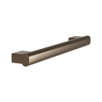 Bradley 8B1-0012400 Elvari Series 24in oval grab bar, bronze (BZ) finish with rectangular mounting flanges