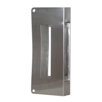 Don Jo 514-S-CW stainless steel wrap around plate for mortise lock with full escutcheon trim cutout
