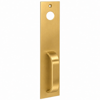 SARGENT LC-814-PSB-US4 exit trim pull handle, satin brass plate with curved pull, less cylinder