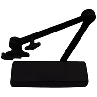 LCN 4040XP surface door closer with spring hold open Cush-N-Stop arm, 622 matte black finish