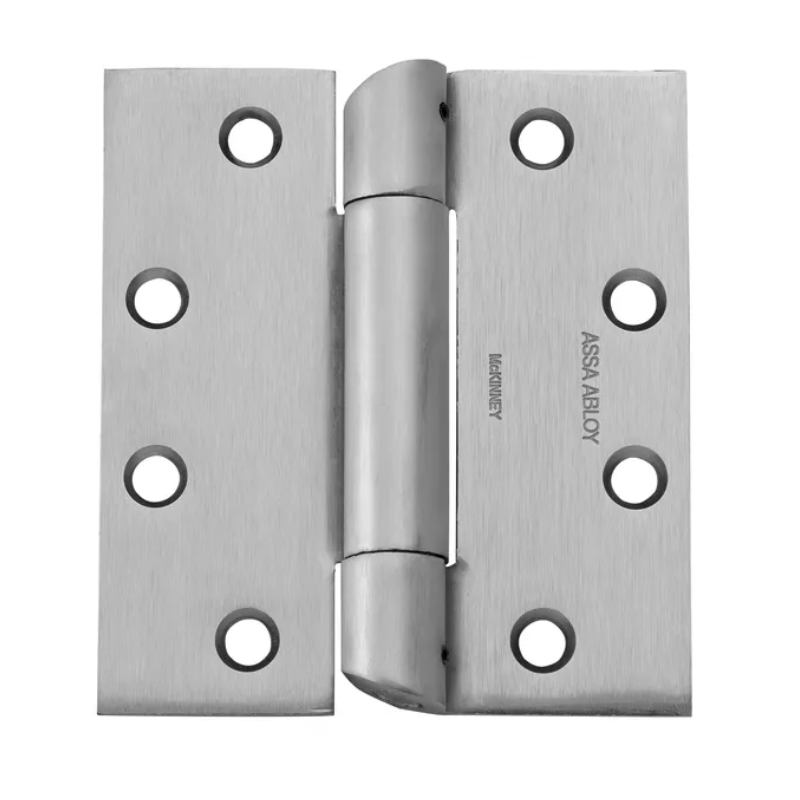 McKinney HTA786-5x4-1/2-US26D Full Mortise Heavy Weight Concealed Bearing Hinge, Hospital Tip, 626 Satin Chrome Finish