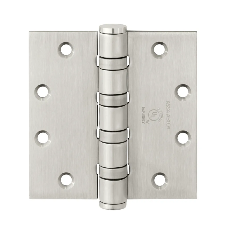 McKinney T4A3386-5x5-US32D Full Mortise Heavy Weight Five Knuckle Hinge, Satin Stainless Steel Finish