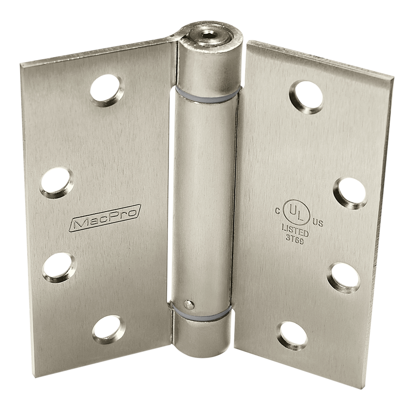 McKinney MPS60-4-1/2x4-US15 Full Mortise MacPro Standard Weight Ball Bearing Hinge, Five Knuckle, 619 Satin Nickel Plated, Clear Coated Finish
