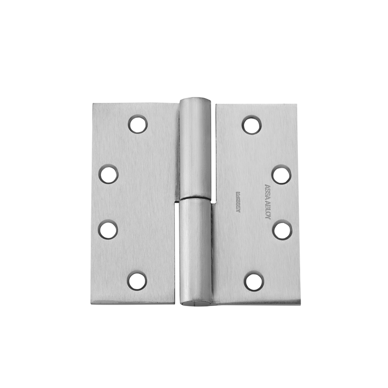 McKinney TA3750-4-1/2x4-1/2-US26D Full Mortise Heavy Weight Concealed Bearing Hinge, Two Knuckle, 626 Satin Chrome Finish - US26D-626 Satin Chrome - LH Left Hand