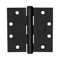 McKinney T2714 4" x 4" Full Mortise Standard Weight Plain Bearing Hinge, Five Knuckle - BSP Black Suede Powder Coat
