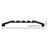 NGP 211DKB Saddle Threshold 3" Width, 3/8" Height, With Fasteners, Dark Bronze Aluminum