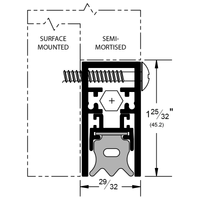 Pemko 4301DRL Automatic Door Bottom Sponge Neoprene Dark Bronze Aluminum dimensions