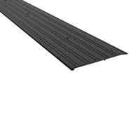 Pemko 2746X6BSP saddle threshold, 12" wide, 1/4" high, Black Suede Powder Coat, fluted ramp with screw holes