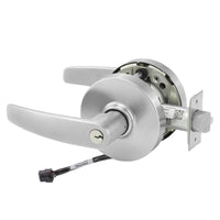 Sargent RX-10XG04-LB-US26D storeroom cylindrical lock, satin chrome, LA lever, keyed, request-to-exit wiring