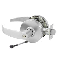 Sargent RX-10XG04-LP-US26D storeroom cylindrical lock, satin chrome, LP lever, request-to-exit wiring, keyed cylinder