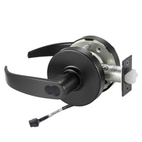 Sargent 60-RX-10XG04-LP-BSP black storeroom cylindrical lever lock, Request to Exit, LFIC core, 24V wired latch