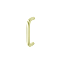 Rockwood 110-RKW straight door pull in US3 bright brass, 8" center-to-center, 9" overall