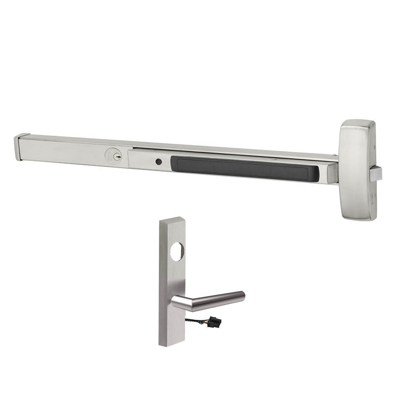 Sargent LC-16-8876-F-ETMI-24V-US32D Fire Rated Rim Exit Device, With 76 Electrified ET Trim