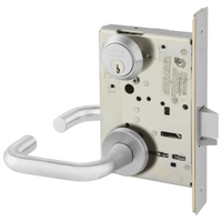 Sargent 8204-LNJ-26D Storeroom or Closet Function Mortise Lock, LA Keyway, LN Rose, J Lever, Satin Chrome
