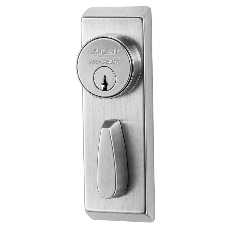 Sargent AD-106 auxiliary outside control storeroom function, US26D satin chrome, keyed cylinder & thumbturn