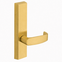 SARGENT 710-ETL-US4 dummy lever trim for 80 Series exit devices, satin brass with long rectangular escutcheon