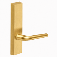 SARGENT 710-ETME dummy lever trim for 80 Series exit devices, US4 satin brass, rectangular escutcheon