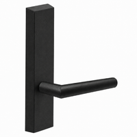 SARGENT 710-ETMI BSP dummy lever trim for 80 Series exit devices, black suede powder coat rectangular escutcheon