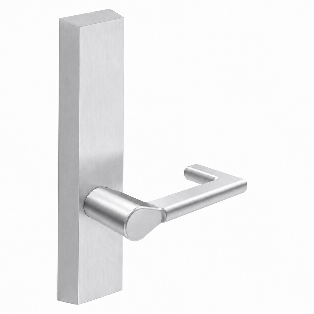SARGENT 710-ETND dummy lever trim for 80 series exit devices, satin chrome US26D, rectangular escutcheon