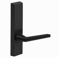 SARGENT 715-8-ETMD exit device trim in BSP black suede powder coat, ET escutcheon with MD lever