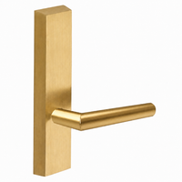 SARGENT 715-8-ETMI exit device trim with MI lever, ET escutcheon, satin brass US4 finish, non-keyed