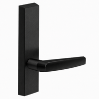 SARGENT 715-8-ETMJ exit device trim in BSP black suede powder coat, passage ET trim with MJ lever