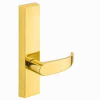 SARGENT 715-8-ETP exit device trim with P lever, non-keyed passage, polished brass US3 finish
