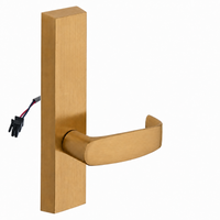 SARGENT 773-8-ETL-12V-US10 electrified exit trim with L lever, satin bronze finish, rectangular escutcheon