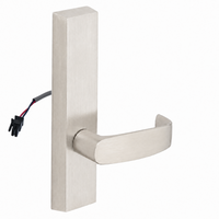 SARGENT 773-8-ETL-12V-US15 electrified exit trim with L lever, satin nickel finish, rectangular escutcheon