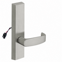 SARGENT 773-8-ETL-12V US26D electrified exit trim with L lever, satin chrome rectangular escutcheon