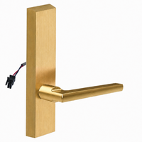 SARGENT 773-8-ETMD-24V US4 electrified exit trim with MD lever, satin brass rectangular escutcheon