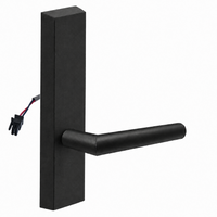 SARGENT 773-8-ETMI-24V-BSP electrified exit trim, black suede powder coat, MI lever on rectangular escutcheon