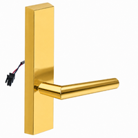 SARGENT 773-8-ETMI-24V electrified exit trim, MI lever on rectangular escutcheon, polished brass US3