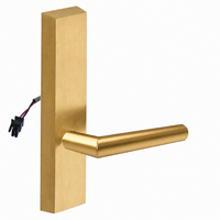 SARGENT 773-8-ETMI-24V US4 electrified exit trim with MI lever, satin brass rectangular escutcheon