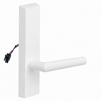 SARGENT 773-8-ETMI-24V-WSP electrified exit trim with MI lever, white suede powder coat, no cylinder