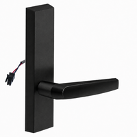 SARGENT 773-8-ETMJ-12V BSP electrified exit device trim with MJ lever, black suede finish