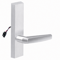 SARGENT 773-8-ETMJ-24V US26D electrified exit trim with MJ lever, satin chrome rectangular escutcheon