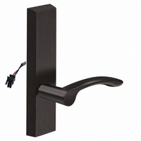 SARGENT 773-8-ETMV-24V-US10B electrified exit trim with MV lever, dark bronze rectangular escutcheon