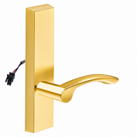 SARGENT 773-8-ETMV-24V-US3 electrified exit trim with MV lever, polished brass escutcheon, no cylinder