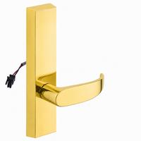 SARGENT 773-8-ETP-12V-US3 electrified exit trim, polished brass, P lever on rectangular escutcheon